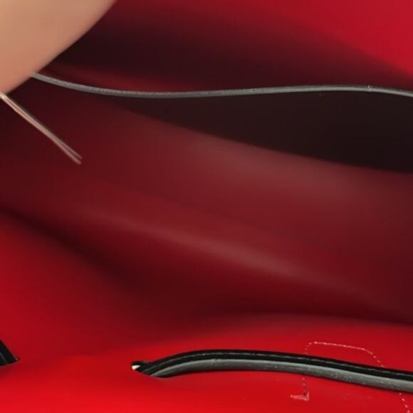 Mansur Gavriel Black RED Flamma Interior Lining Vegetable Tanned Leather Sun Bag - Picture 9 of 12